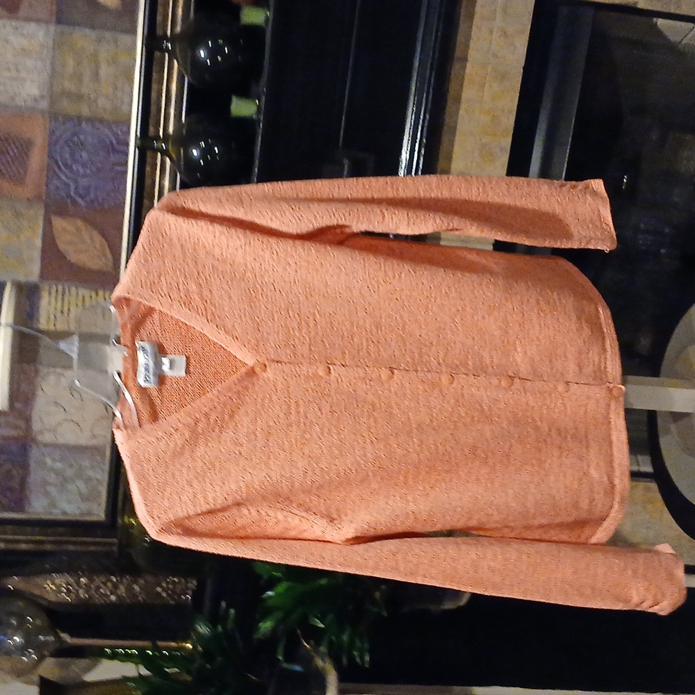 Final Price Pendleton Orange V-Neck Buttoned Down… - image 2
